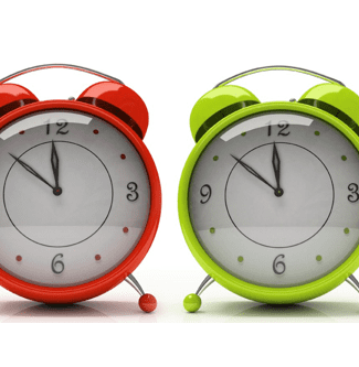 coloured alarm clocks